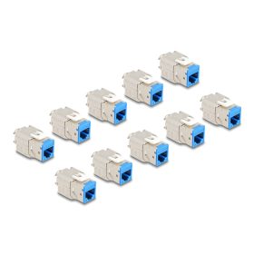   Delock Keystone Modul RJ45 anya - LSA Cat.6A eszközmentes kék 10 db-os szett (DL-88113)
