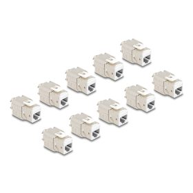   Delock Keystone Modul RJ45 anya - LSA Cat.6A eszközmentes fehér 10 db-os szett (DL-88119)