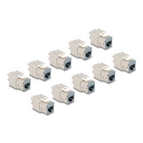   Delock Keystone Modul RJ45 anya - LSA Cat.6A eszközmentes szürke 10 db-os szett (DL-88120)