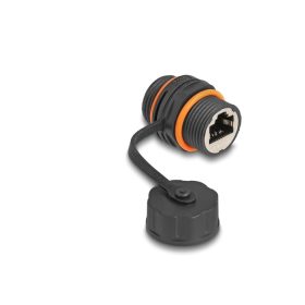   Delock Kábel csatlakoztató RJ45 anya - RJ45 anya Cat.6A M20 cérnával és védő kupakkal IP68 por és vízhatlan (DL-88145)