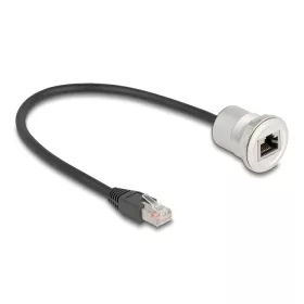   Delock RJ45 beépített anya kábelcsatlakozóval Cat.5e STP 30 cm, alumínium (DL-88187)
