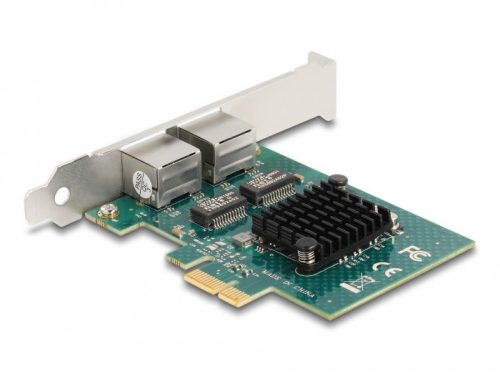 Delock PCI Express x1 kártya 2 x RJ45 Gigabit LAN BCM