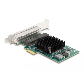   Delock PCI Express x1 kártya 4 x RJ45 Gigabit LAN BCM (DL-88207)