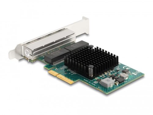 Delock PCI Express x4 kártya 4 x RJ45 Gigabit LAN BCM