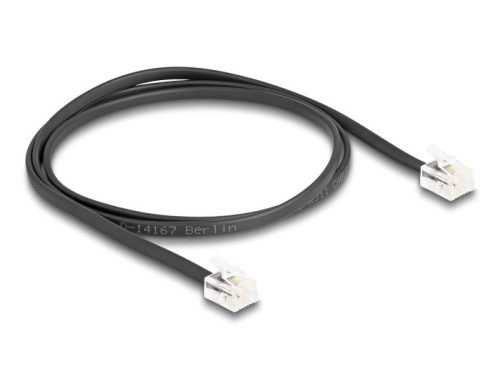 Delock Telefon kábel RJ11 apa - RJ11 apa fekete 1 m