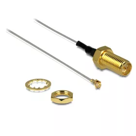   Delock antenna kábel, RP-SMA Jack Bulkhead > MHF/U.FL kompatibilis csatlakozó, 200 mm 1.37 (DL-88343)