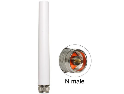 Delock WLAN antenna N plug 802.11 b/g/n 2.5 dBi, mindenirányú, szürke, kültéri