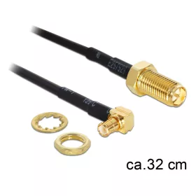   Delock MMCX csatlakozódugó > RP-SMA Jack adapter, 320 mm (DL-88472)