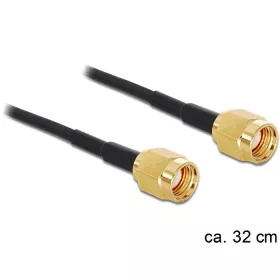   Delock RP-SMA csatlakozódugó > RP-SMA csatlakozódugó adapter, 320 mm (DL-88475)