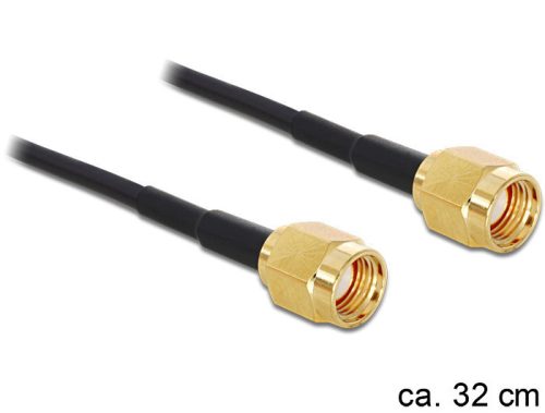 Delock RP-SMA csatlakozódugó > RP-SMA csatlakozódugó adapter, 320 mm