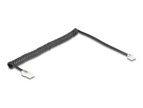 Delock Telefon csavart kábel RJ11 apa - RJ45 apa fekete színű 2 m