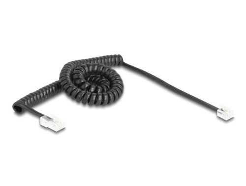 Delock Telefon csavart kábel RJ11 apa - RJ45 apa fekete színű 3 m