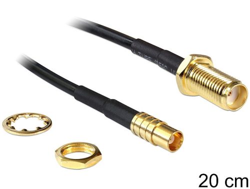 Delock SMA jack > MCX jack, 200 mm