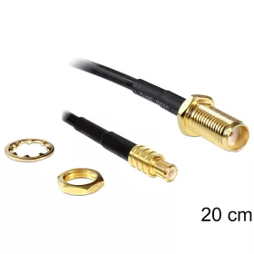Delock SMA jack bulkhead > MCX dugó, 200 mm (DL-88578)