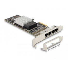   Delock PCI Express x4 kártya - 4 x RJ45 Gigabit LAN (DL-88606)