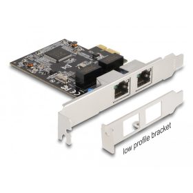   Delock PCI Express x1 kártya - 2 x RJ45 Gigabit LAN (DL-88615)
