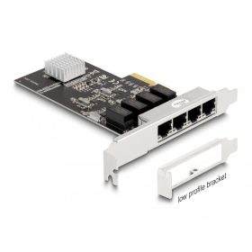   Delock PCI Express x4 kártya 4 x RJ45 Gigabit LAN RTL8111 (DL-88618)