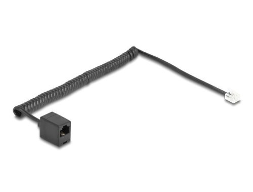Delock Telefon csavart kábel RJ11 apa - RJ45 anya fekete színű 2 m