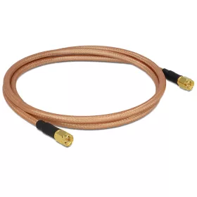   Delock antennakábel 2db SMA dugó csatlakozóval, alacsony veszteségű, RG-142, 1m (DL-88895)