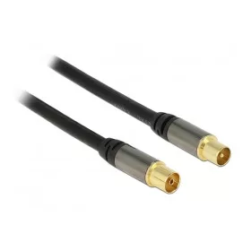  Delock antennakábel IEC (koax) dugó - IEC (koax) aljzat, RG6/U, 1m, fekete (DL-88922)
