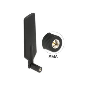   Delock LTE antenna SMA 0,5 ~ 3 dBi mindenirányú forgatható rugalmas csatlakozóval fekete (DL-88978)