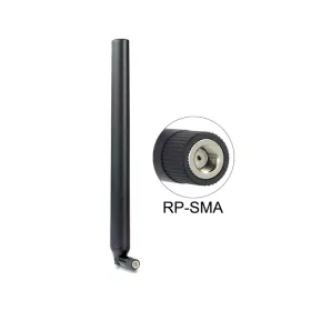   Delock WLAN antenna RP-SMA 802.11 ac/a/h/b/g/n 5,5 ~ 9 dBi mindenirányú csatlakozó Fekete (DL-88991)