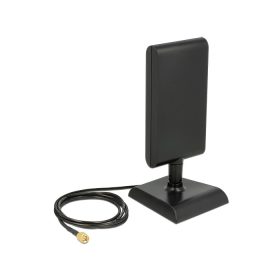   Delock LTE Antenna SMA sáv 1/3/7/20 2 ~ 4 dBi irányított SMA antenna közös állvánnyal Fekete (DL-88992)