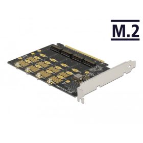   Delock PCI Express x16 kártya - 4 x belső NVMe M.2 Key M - elágazás (DL-89017)