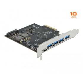   Delock PCI Express x4 Kártya - 1 x USB Type-C  + 4 x A-típusú USB - SuperSpeed USB 10 Gbps (DL-89026)