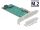 Delock PCI Express x4-kártya - 1 x M.2 aljzat B nyílással + 1 x NVMe M.2 aljzattal, M nyílással - al (DL-89047)