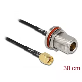   Delock Antennakábel RP-SMA-dugó - N-hüvely RG-174 30 cm (DL-89059)