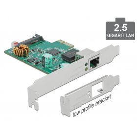   Delock PCI Express x1 kártya 1 x 2,5 Gigabites LAN PoE kártyára (DL-89139)