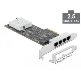   Delock PCI Express x4 kártya - 4 x 2,5 Gigabit LAN (DL-89192)