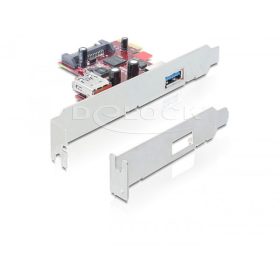   Delock PCI Express Card > 1 x külső 1 x belső USB 3.0 (DL-89273)