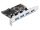 Delock PCI Express kártya > 4 x USB-A 3.0, telepítő CD-vel