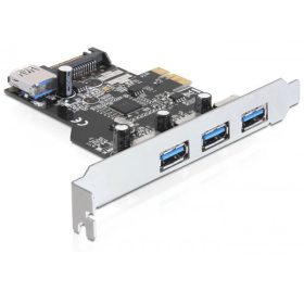   Delock PCI Express kártya > 3 x külső + 1 x belső USB 3.0 (DL-89301)