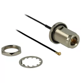   DELOCK antenna kábel N Jack válaszfalas > MHF/U.FL kompatibilis foglalat 130 mm cseppálló (DL-89430)