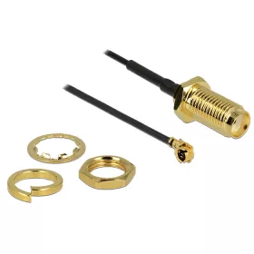   Delock Antennakábel SMA jack válaszfal > MHF/U.FL-LP-068 kompatibilis dugó 70 mm (DL-89433)