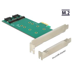   Delock PCI Express kártya > 2 x belső M.2 Key B 110 mm - Alacsony profilú (DL-89473)