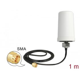   Delock WLAN 802.11 ac/a/h/b/g/n antenna SMA dugó 1,4 - 3,0 dBi mindenirányú csatlakozó kábellel (DL-89486)