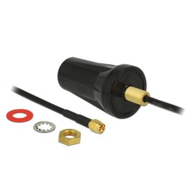   Delock ISM 433 MHz-es antenna SMA dugó 2 dBi mindenirányú fekete tetőre szerelhető kültéri antenna (DL-89487)