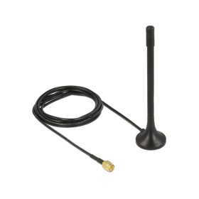   Delock Antenna ISM 433 MHz SMA 2 dBi 2 m RG-174 mindenirányú, fix mágneses alap fekete (DL-89490)