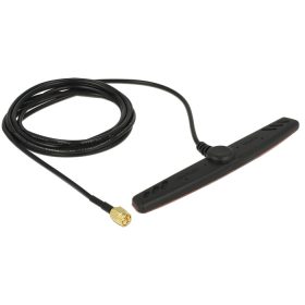   Delock GSM UMTS LTE antenna SMA dugó 2,5 dBi 2 m RG-174 mindenirányú ragasztós rögzítéssel (DL-89494)