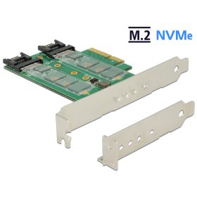   Delock PCI Express-kártya > 3 x M.2 nyílás   alacsony profilú formatényezo (DL-89518)
