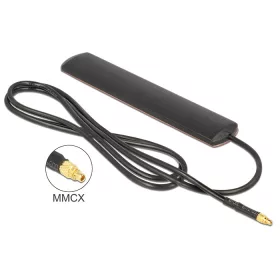   Delock LTE Antenna MMCX dugó 3 dBi minden irányú fix fekete öntapadós szereléssel (DL-89525)
