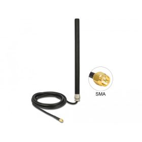   Delock LTE UMTS GSM Antenna SMA apa csatlakozóval 3 dBi mindenirányban rögzíthető, csatlakozó kábell (DL-89529)