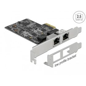   Delock PCI Express x2 kártya - 2 x 2,5 Gigabit LAN (DL-89530)