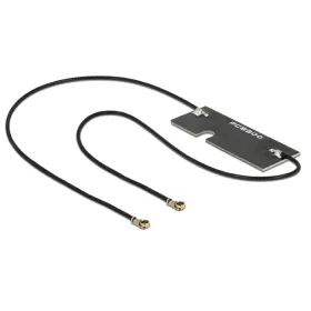   Delock Twin Antenna WLAN MHF IV /HSC MXHP32 compatible plug 802.11 ac/a/h/b/g/n 3 - 5 dBi 2 x 150 mm (DL-89569)