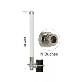   Delock Nagy hatótávolságú (LoRa) 868 MHz-es N típusú mindenirányú antenna (anya) 3 dBi teljesítményű (DL-89583)