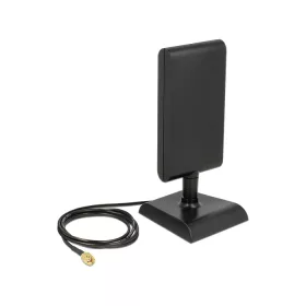   Delock WLAN 802.11 ac/a/h/b/g/n antenna RP-SMA-dugó 2-4 dBi irányítatlan, mágneses talppal és csatla (DL-89590)